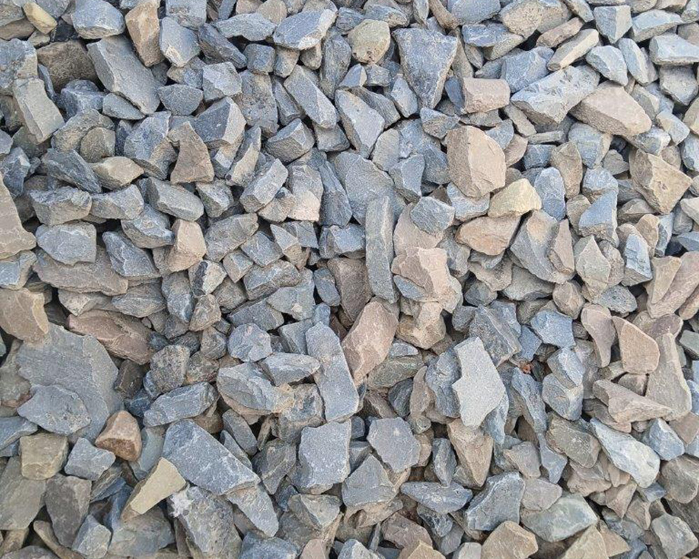 Gabionen Grauwacke auf einem Haufen